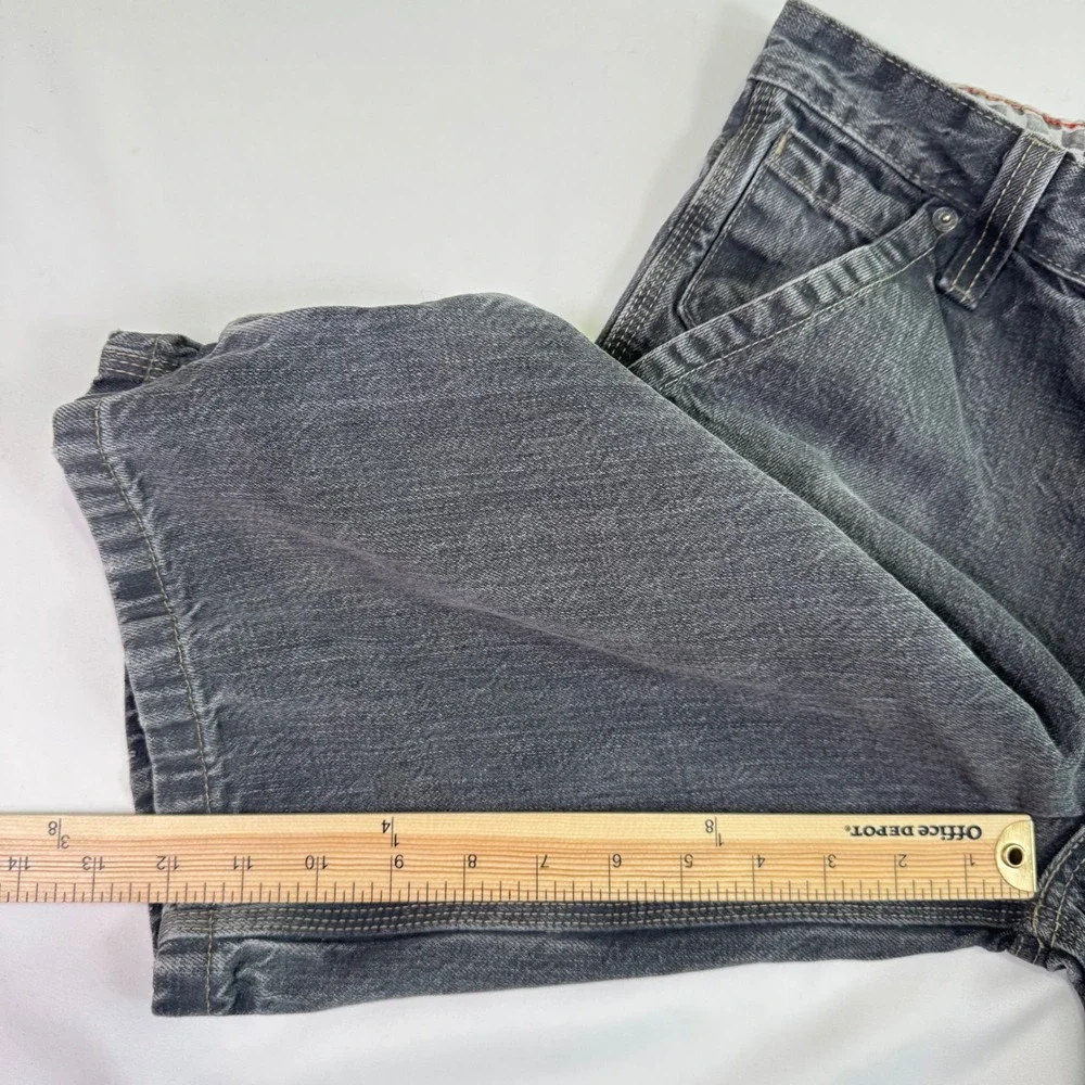 Levi Skater Jorts Youth 16 Regular Grey Carpenter Wide Leg Shorts 90s Grunge W28